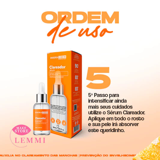 Kit Skincare Vitamina C Clareador e Anti-idade - Dermachem