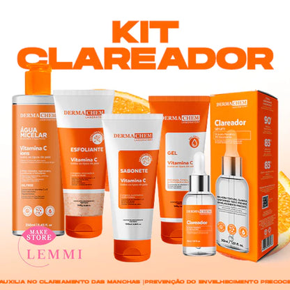 Kit Skincare Vitamina C Clareador e Anti-idade - Dermachem