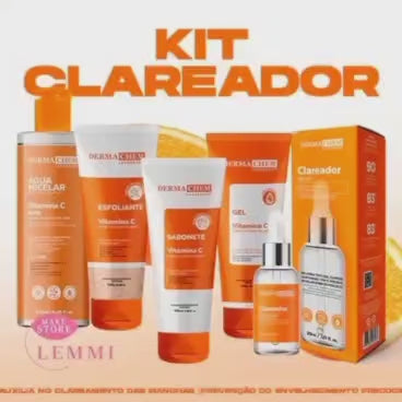 Kit Skincare Vitamina C Clareador e Anti-idade - Dermachem